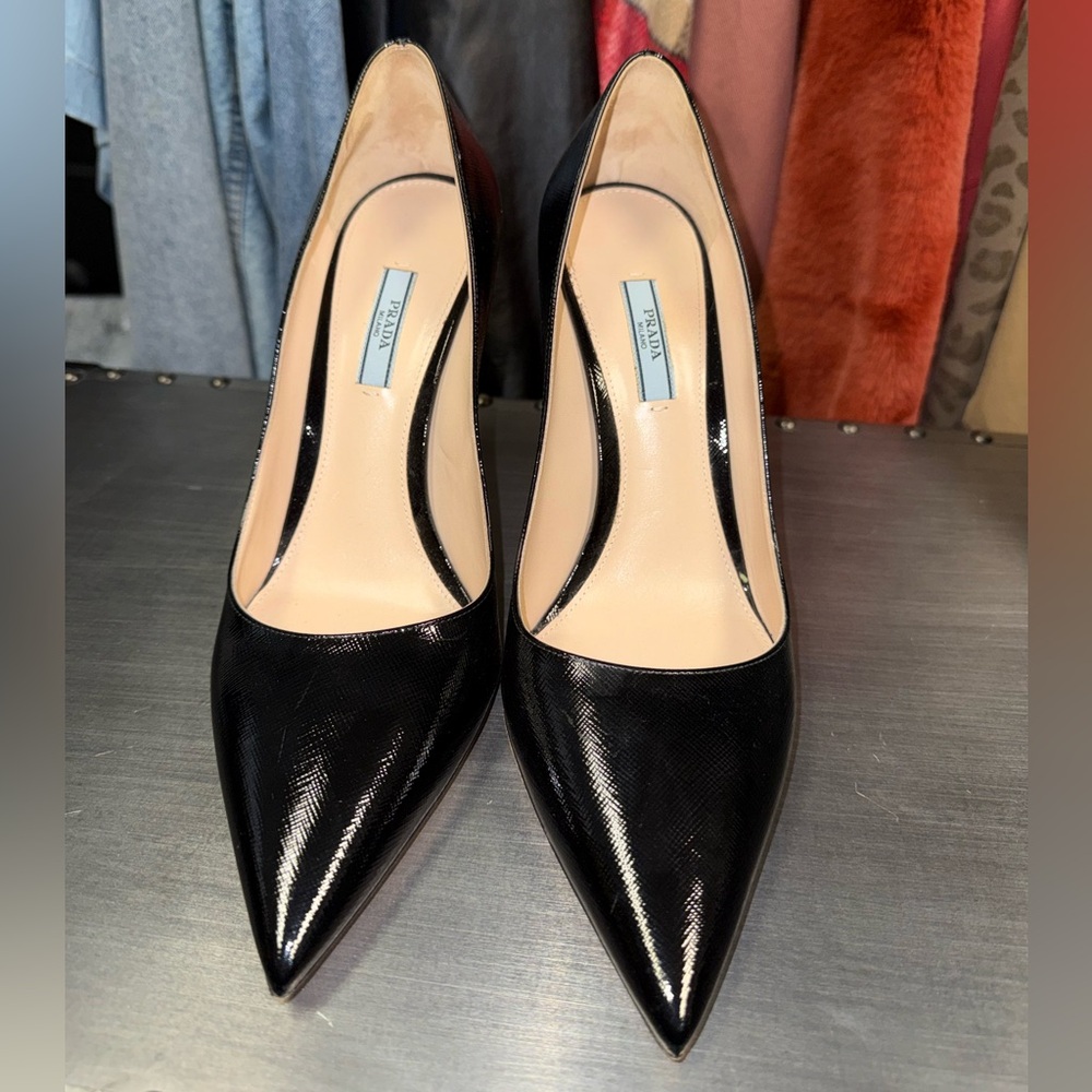 Prada Glossy Black Women's Heels